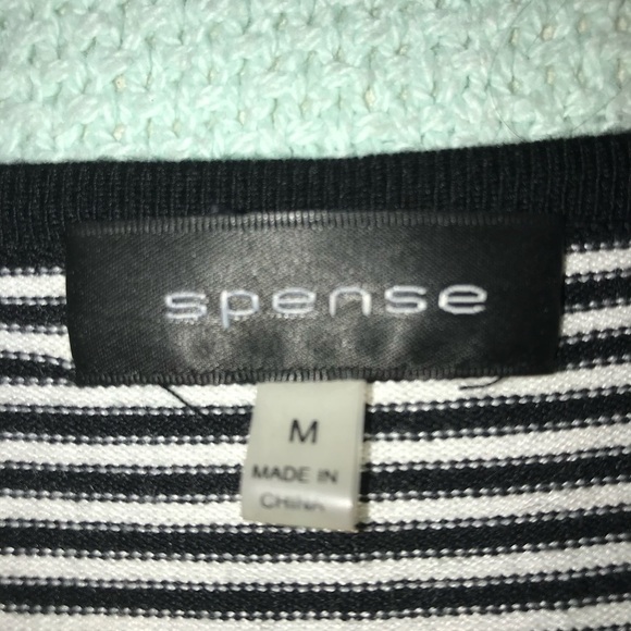 Spense Women's Striped Midi Dress | Size Medium | Black & White - Picture 4 of 6